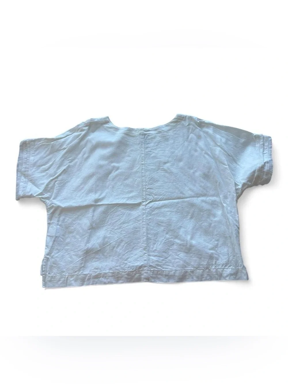 Anne Klein White Linen Short Sleeve Top - Picture 2 of 4